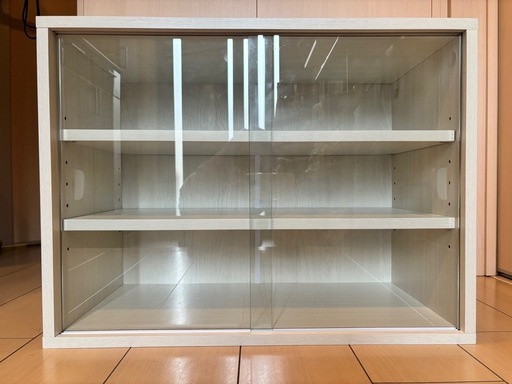 カウンター上 食器棚 幅60cm ショーケース キッチン収納ホワイト (ターコイズ) 北山の収納家具《食器棚、キッチン収納》の中古あげます・譲ります｜ ジモティーで不用品の処分