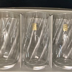 ねじれ模様 ガラスコップ 18個セットの画像