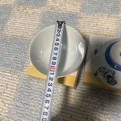 青い縁取りと虎の絵柄の陶器製飯碗3個セット(干支茶碗)。の画像