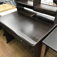 ★ジモティ割あり★ 学習机　木製　ダークブラウン　 H117×W...