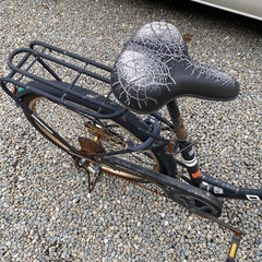 26インチ　ブラック　黒　自転車　学生自転車　　ギア付きの画像