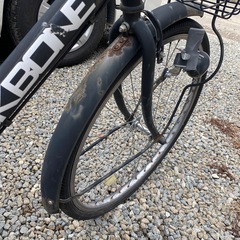 26インチ　ブラック　黒　自転車　学生自転車　　ギア付きの画像