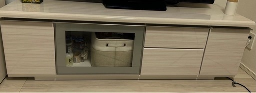 ニトリ テレビ台 (ローボードポスティア 150 WH) (みち) 北赤羽の収納家具《テレビ台》の中古あげます・譲ります｜ジモティーで不用品の処分