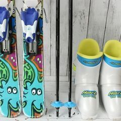 お引取り限定 BXB カービングスキー4点セット 板118cm ブーツ21.0cm-22.0cmの画像