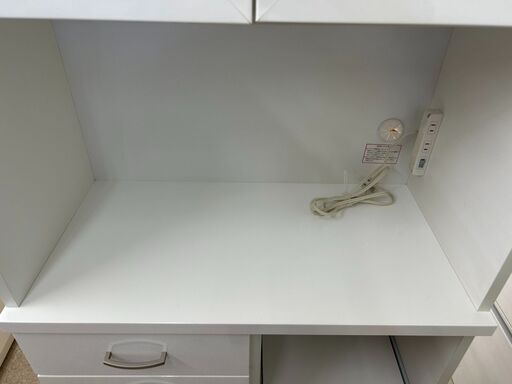 ☆ジモティ割あり☆ NITORI 物々しい レンジボード 白 H190.7×D50.5×W160 クリーニング済み TJ10412