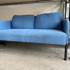 8098 IKEA ソファ 2Pソファ ブルー 青 ブラック 黒 大きめ シンプル おしゃれ 幅1200mm × 奥行720mm の画像