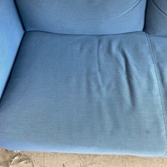 8098 IKEA ソファ 2Pソファ ブルー 青 ブラック 黒 大きめ シンプル おしゃれ 幅1200mm × 奥行720mm の画像