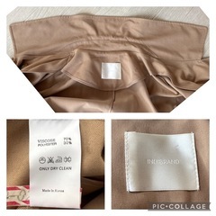 インディブランド トレンチコート M相当 ベージュ ベルトひも付き 韓国製 女性の画像