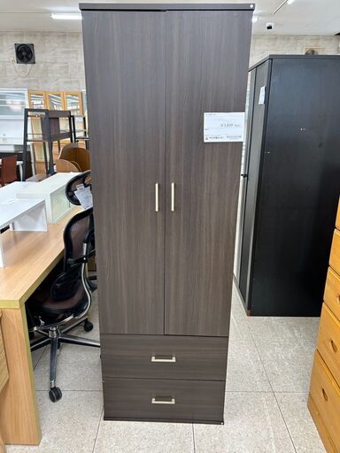 ★ジモティ割あり★  ワードローブ ダークブラウン H180×D55×W59 クリーニング済み TJ10889