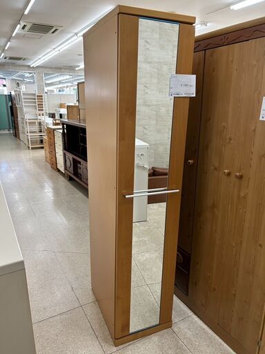 ★ジモティ割あり★  ワードローブ ナチュラル H184×D62×W40 クリーニング済み TJ10886