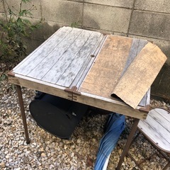 【ジャンク品】キャンプテーブル&チェア