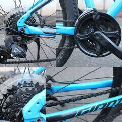 【ヤ取終了3/29】≪B049ジ≫ GIANT/ジャイアント MTB/マウンテンバイク ATX Sサイズ 21段階変速/3段×7段/SHIMANO アルミフレーム カラー/ブルー 現状品の画像