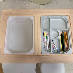 IKEA キッズローデスク&チェア2脚+αの画像