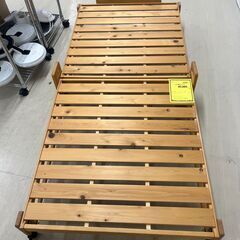 ☆ジモティー割引有☆ 折りたたみベッド シングル ブラウン もろう 中古品