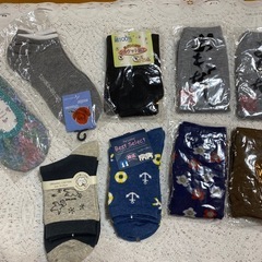 9足まとめ売　レディース靴下　綿100%など　五本指ソックスありの画像