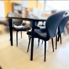 松田家具 ダイニングテーブルセット 4人用 天板 強化ガラス 食卓