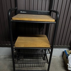 レンジ台 (itoz) 黒石の収納家具《食器棚、キッチン収納》の中古あげます・譲ります｜ジモティーで不用品の処分