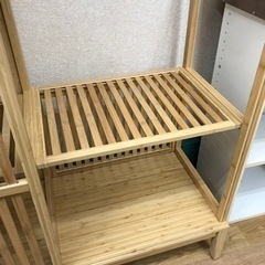 ☆ジモティ割あり☆ ラック 木目ベージュ W59.5×D24.5×H138 クリーニング済み TC7276 (リユースのサカイ栃木)  栃木の収納家具《棚、シェルフ》の中古あげます・譲ります｜ジモティーで不用品の処分
