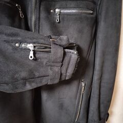 シングルライダース バックスキン ブラックの画像