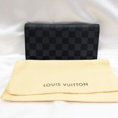 LV】N62665 ポルトフォイユ・プラザ ダミエグラフィットライン☆AB品
