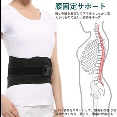 新品☆Sサイズ腰楽ベルト☆ 姿勢矯正腰痛サポーターコルセットの画像
