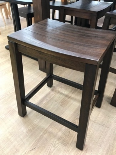 ★ジモティ割あり★ ダイニングセット　木製　おしゃれ　 ブラウン H92×W92×D92　 クリーニング済み KJ8293　