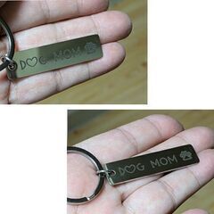 ステンレス製/犬のお母さんキーホルダー（新品）の画像
