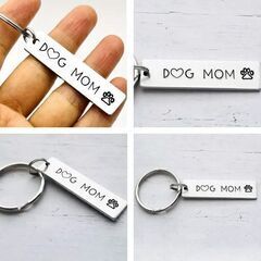 ステンレス製/犬のお母さんキーホルダー（新品）の画像