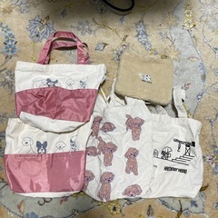 犬柄エコバッグ他　0円の画像