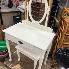 美品　猫足　ドレッサー　スツール付