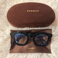 SANSELF サンセルフ 眼鏡　伊達メガネ　黒
