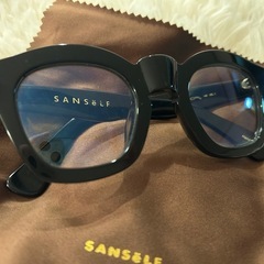 SANSELF サンセルフ 眼鏡　伊達メガネ　黒の画像