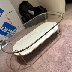Francfrancレガート コーヒーテーブル L ゴールド×マ...