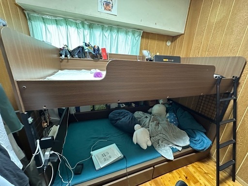 耐震仕様のすのこ2段ベッド【モニカ