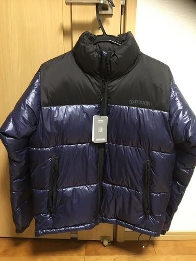 OUTDOOR ネイビー ダウンジャケット S