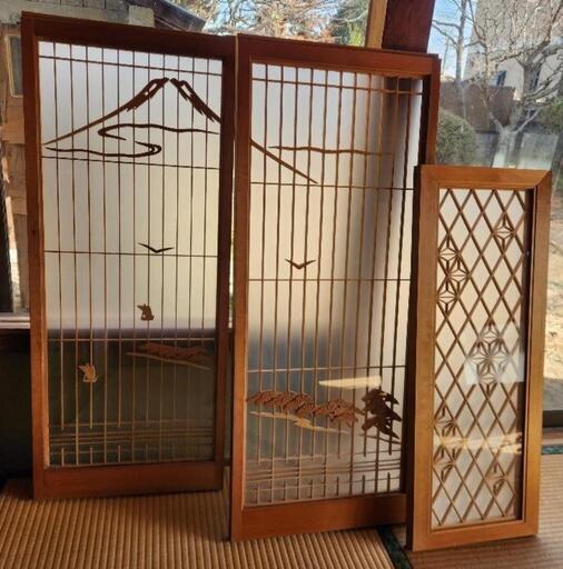 値下げしました！状態良好 書院欄間 ３枚セット