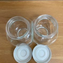 蓋付きガラス瓶　2種8個セットの画像