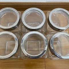 蓋付きガラス瓶　2種8個セットの画像