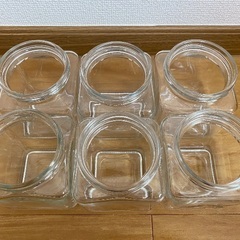 蓋付きガラス瓶　2種8個セットの画像
