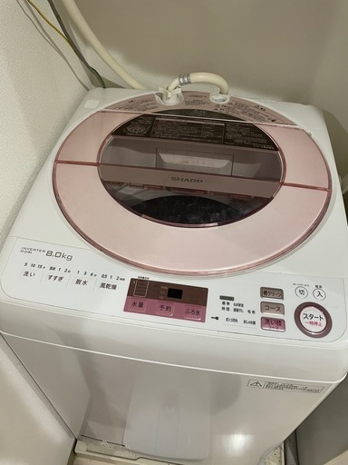 洗濯機SHARP 8.0kg 2016年製 (もり) 天満橋の生活家電《洗濯機》の中古あげます・譲ります｜ジモティーで不用品の処分