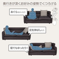 2人掛け布張りソファ(MK02 KD NV) ニトリ : 2110300029026 : ニトリ Yahoo!店 - 通販 - Yahoo!ショッピング