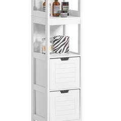 ホワイト木製収納棚 ホワイトシェルフの画像