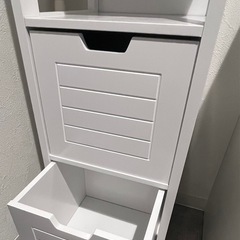 ホワイト木製収納棚 ホワイトシェルフの画像