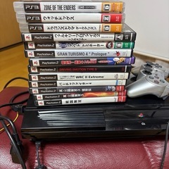 ps3本体(ジャンク)ゲームソフトコントローラー付きの画像