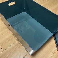 [IKEA/イケア/通販]KUGGIS クッギス 収納ボックス ふた付き, ターコイズの画像