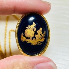Limoges リモージュ フランス製 ペンダント ブローチ ネックレスの画像