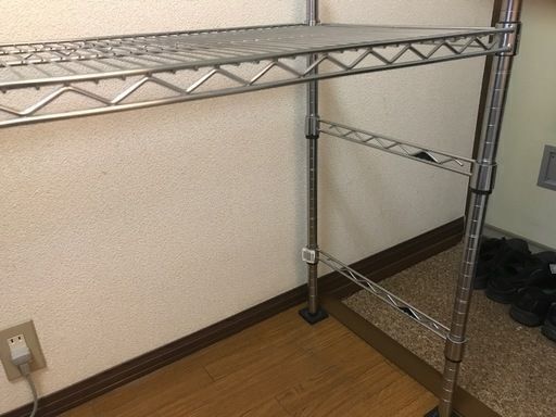 ルミナス スチールラック 幅105cm 1段 収納棚 補強バー付き メタル