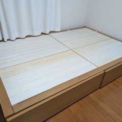 無印良品 セミダブルベット (やな) 桂のベッド《ダブルベッド》の中古あげます・譲ります｜ジモティーで不用品の処分
