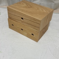 お話中☆無印良品 木製小物収納 2点セットの画像