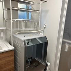 Amazon｜ランドリーラック 引出し S字フック付き 揺れない 洗濯機ラック 洗濯機 収納 洗濯機上ラック 3段棚収納｜ランドリー収納 オンライン通販